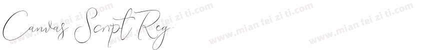 Canvas Script Reg字体转换